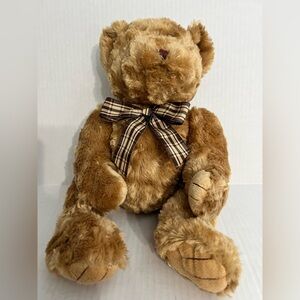 Publix Super Soft Plush Teddy Bear with Plaid Bow